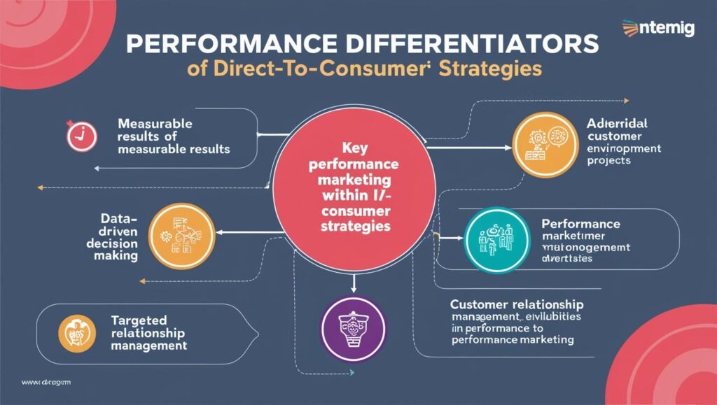 A graphic titled "Performance Differentiators of Direct-To-Consumer Strategies."