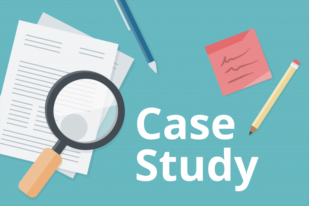A simple illustration indicating a "Case Study."