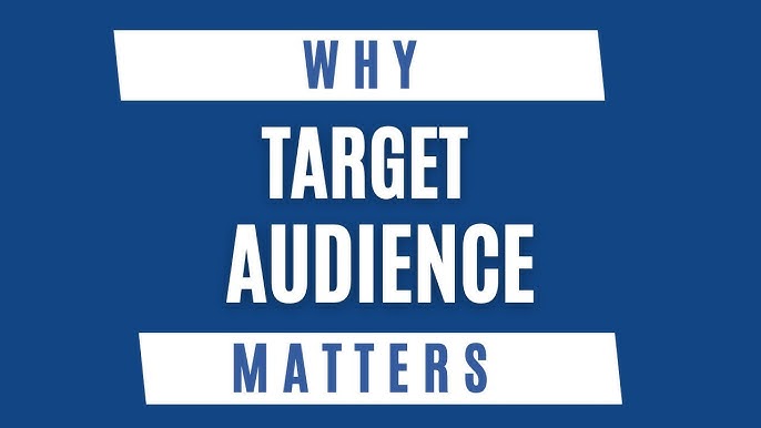 Blue graphic with white text that reads "WHY TARGET AUDIENCE MATTERS."